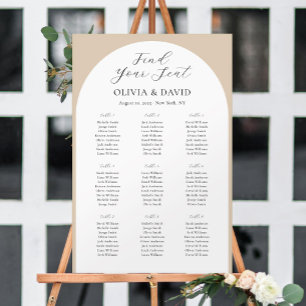9 Tables Beige Arch Find Your Seat Seating Chart
