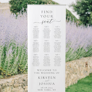 9 Tables Welcome Seating Chart Retractable Banner