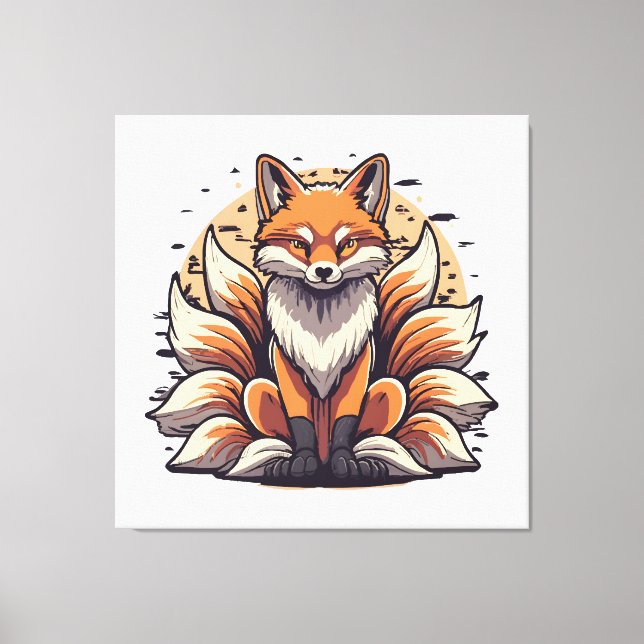 9 Tailed Fox Spirt Canvas Print (Front)