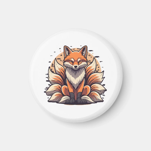 9 Tailed Fox Spirt Magnet (Front)