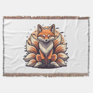 9 Tailed Fox Spirt Throw Blanket