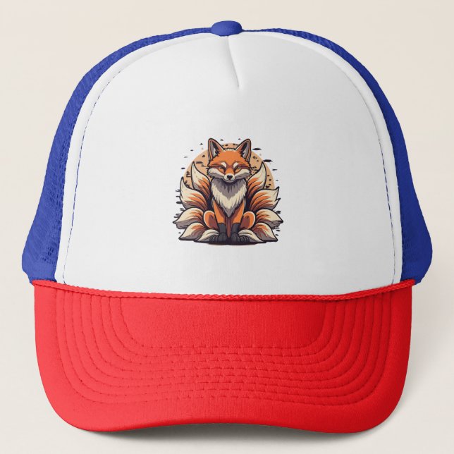 9 Tailed Fox Spirt Trucker Hat (Front)