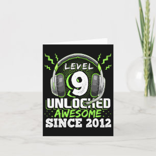 9 Unlocked Awesome 2012 Video Game 9th Birthday Gi Card