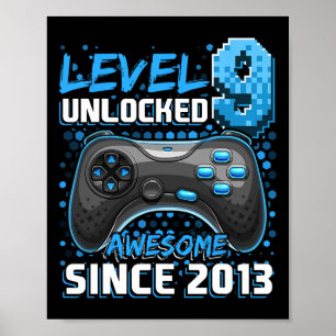 9 Unlocked Awesome 2013 Video Game 9th Birthday 3  Poster