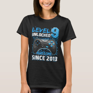 9 Unlocked Awesome 2013 Video Game 9th Birthday 3 T-Shirt