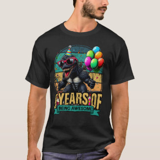 9 Year Of Being Awesome Kaiju Sunset Birthday Part T-Shirt