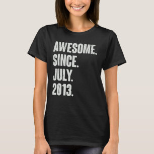 9 Year Old 9th Birthday Awesome Since July 2013 T-Shirt