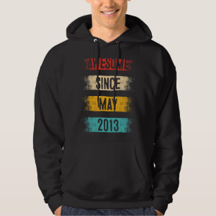 9 Year Old Awesome Since May 2013 9th Birthday Hoodie