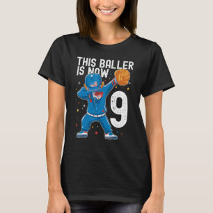 9 Year Old Baseball Birthday 9th Baller Player Boy T-Shirt