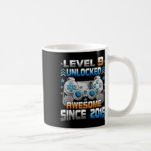 9 Year Old Birthday Kids Boy Gamer 9 Yr Level 9 Un Coffee Mug