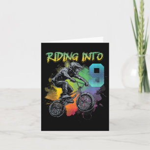 9 Year Old Bmx Birthday Boy Bicycle 9th Bmx Rider  Card