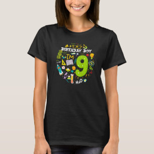 9 Year Old Boy Scientist 9th Birthday Boy Science T-Shirt