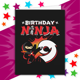 9 Year Old Comic Book Style Ninja 9th Birthday Card