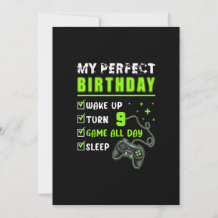 9 Year Old Gamer Video Games Gaming Gift 9th Birth Invitation