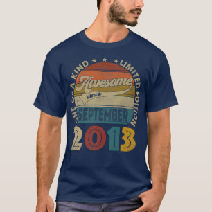 9 Year Old Gifts Awesome Since September 2013 9th T-Shirt