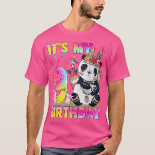 9 Year Old Gifts Girls Teens Cute little panda 9th T-Shirt