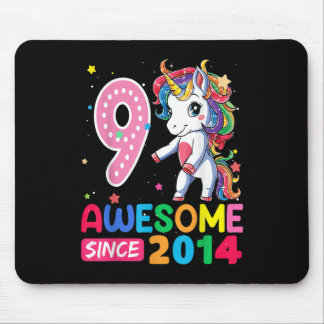 9 Year Old Gifts Girls Teens Flossing Unicorn 9th  Mouse Mat