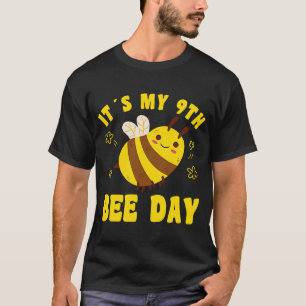 9 Year Old Happy 9th Birthday Bee Day Bee 9th Birt T-Shirt