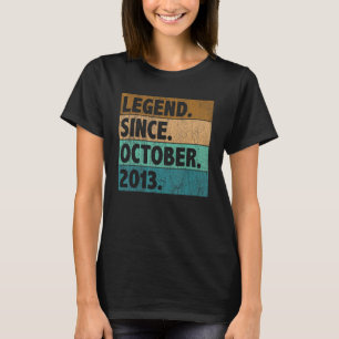 9 Year Old  Legend Since October 2013 9th Birthday T-Shirt