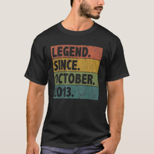 9 Year Old  Legend Since October 2013 9th Birthday T-Shirt