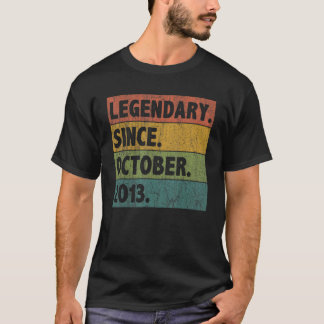 9 Year Old  Legend Since October 2013 9th Birthday T-Shirt