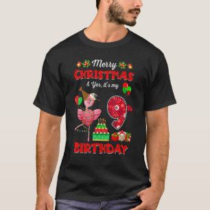 9 Year Old Merry Christmas Yes It's My 9th Birthda T-Shirt
