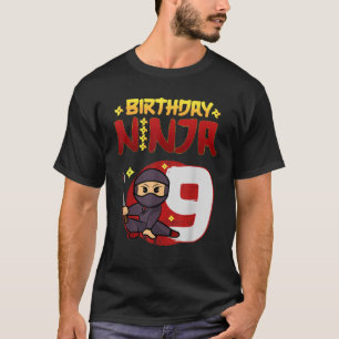 9 Year Old Ninja Family matching 9th Birthday Ninj T-Shirt