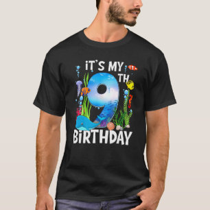 9 Year Old Ocean Life Whale Dolphin Shark 9th Birt T-Shirt
