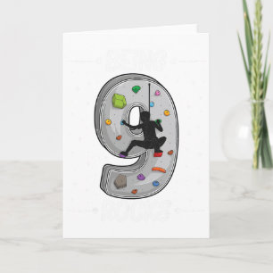 9 Year Old Rock Climbing 9th Birthday Adventures C Card
