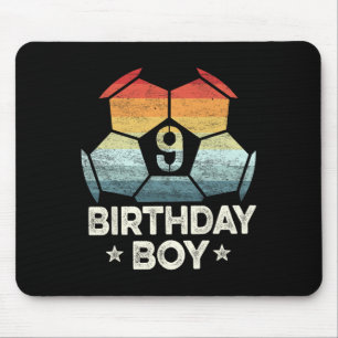 9 Year Old Soccer Player Gifts 9th Birthday Boy Ni Mouse Mat