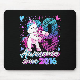 9 Year Old Unicorn Gifts For Girls 9th Birthday Gi Mouse Mat