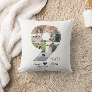 9 Year Wedding Anniversary Cushion