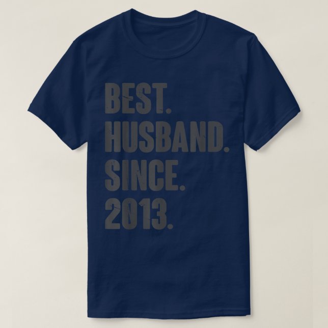 9 Year Wedding Anniversary For Him Best Husband Si T-Shirt (Design Front)