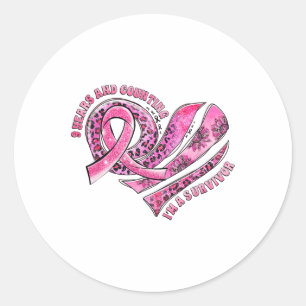 9 Years And Counting I'm A Survivor Breast Cancer Classic Round Sticker