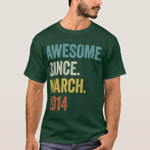 9 Years Awesome Since March 2014 9th Birthday2 T-Shirt