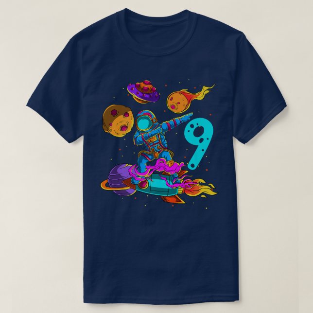 9 years Birthday Boys Astronaut 9th Birthday Boys  T-Shirt (Design Front)