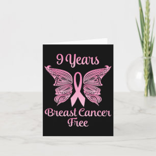 9 Years Breast Cancer Free Survivor Warrior Fighte Card