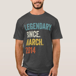 9 Years Legendary Since March 2014 9th Birthday2 T-Shirt