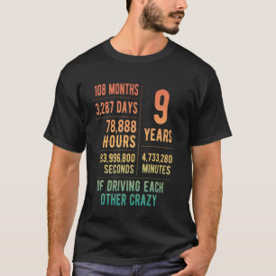 9 Years Married Funny 9th Wedding Anniversary T-Shirt