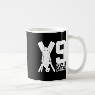 9 Years Of Being Awesome Cricket 9th Birthday  Coffee Mug