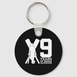 9 Years Of Being Awesome Cricket 9th Birthday  Key Ring