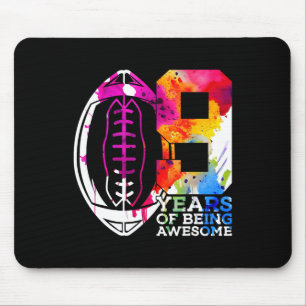 9 Years Of Being Awesome Football 9th Birthday Mouse Mat