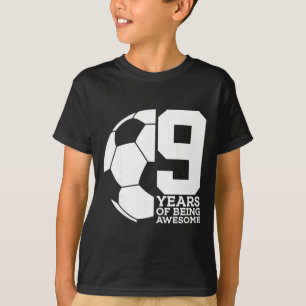 9 Years Of Being Awesome Soccer 9th Birthday _1  T-Shirt