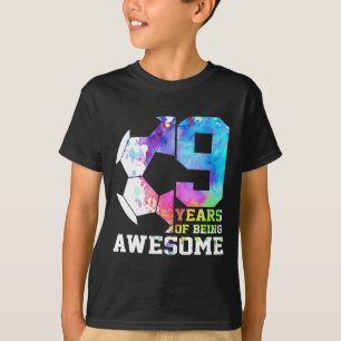 9 Years Of Being Awesome Soccer 9th Birthday T-Shirt