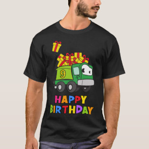 9 years old 9th Birthday animal yoga culture  T-Shirt