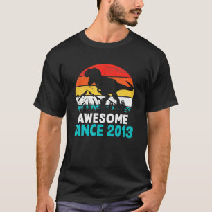 9 Years Old 9Th Birthday Boy Awesome Since 2013 Di T-Shirt