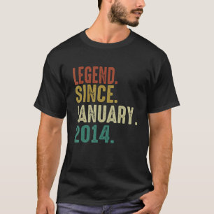 9 Years Old  9th Birthday Legend Since January 201 T-Shirt