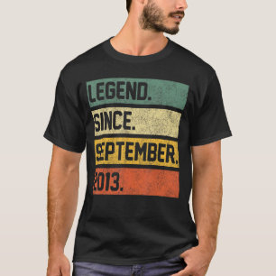 9 Years Old 9th Birthday Legend Since September 2 T-Shirt