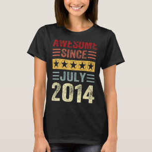 9 Years Old Birthday Awesome Since July 2014 9th B T-Shirt
