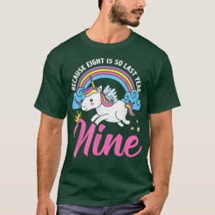 9 Years Old Birthday Girls Rainbow Unicorn 9th Bir T-Shirt